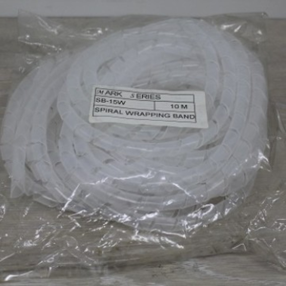 Spiral Wrap Sleeving Tube  White  SB-15-W (W) D13mm  (10 metre per pack)